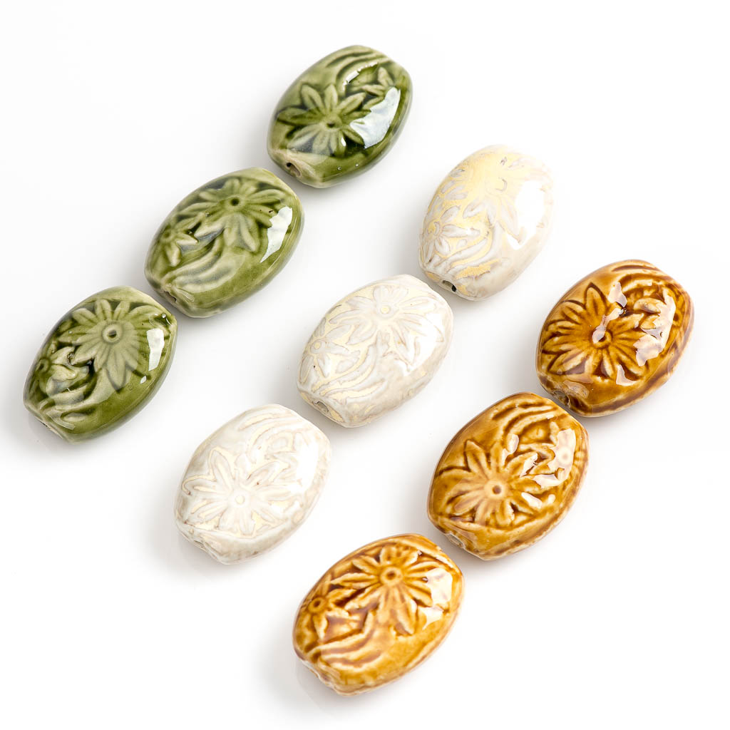 37# Big Flower Beramic Beads P - Snake Plant Ceramic 评论和价格