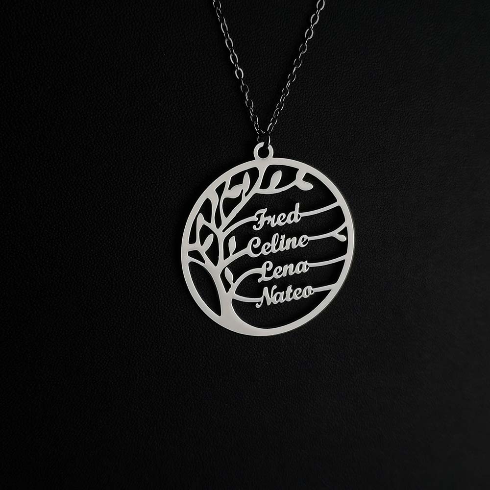 Custom Tree of Life Necklace f - Plant Parent Name 评论和价格